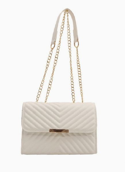 Uptown Charm Shoulder Bag - White
