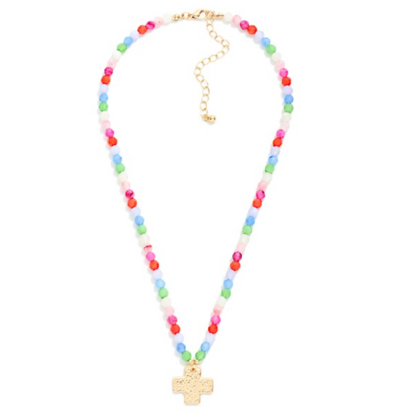 Faith & Shine Beaded Necklace - Multi