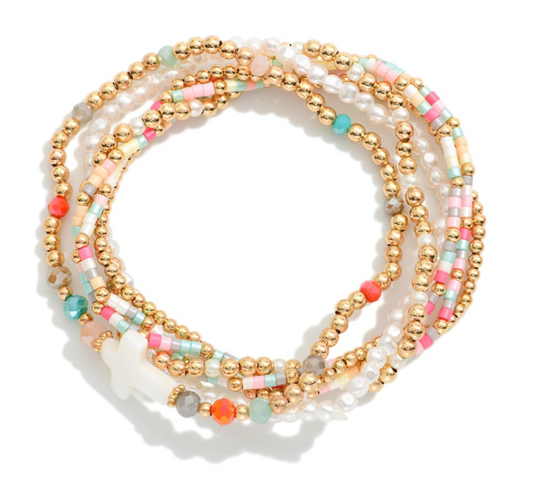 Blessed & Beaded Bracelet Stack - Multi