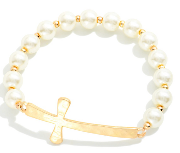 Pearls & Prayers Bracelet - Gold