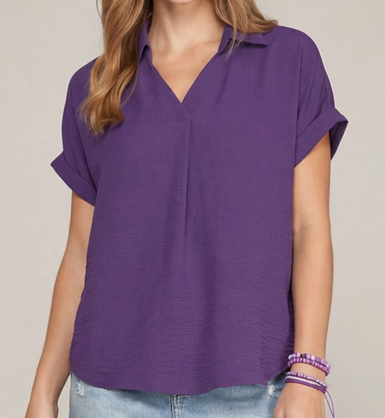 Minimal Mood Blouse - Purple