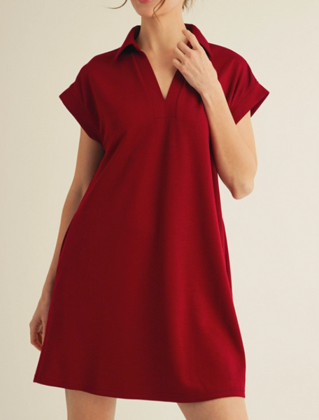 Dream Girl Dress - Burgundy