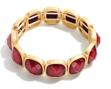Modern Edge Bracelet - Burgundy
