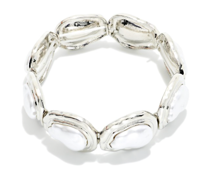 Coastal Pearl Bracelet - Silver