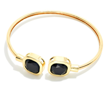 Crystal Dreams Cuff Bracelet - Black