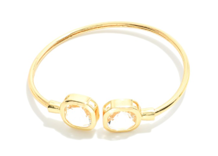 Crystal Dreams Cuff Bracelet - Clear