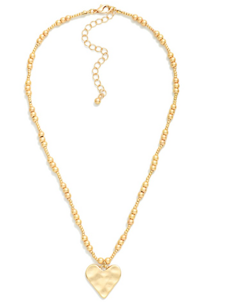 Little Love Beaded Necklace - Gold