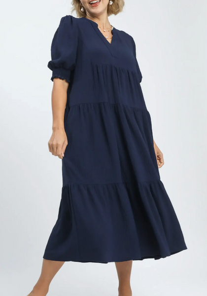Midnight Meadows Dress - Navy