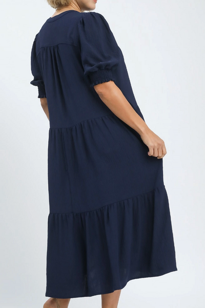 Midnight Meadows Dress - Navy