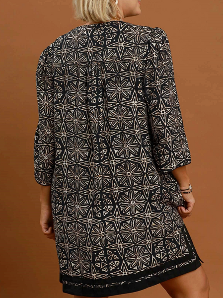 Vintage Bloom Dress - Black