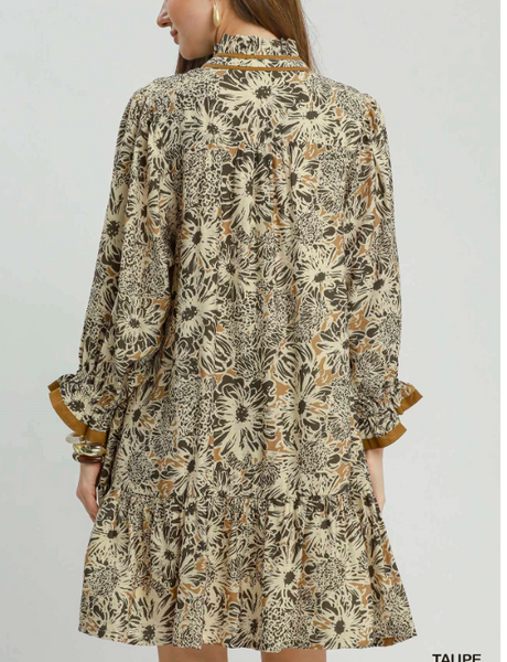 Harvest Bloom Dress - Taupe