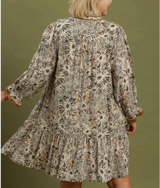 Harvest Bloom Dress - Taupe