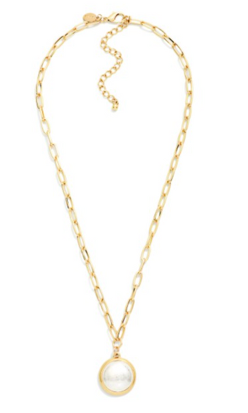 Two-Tone Circle Necklace - Gold