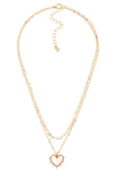 Pearlescent Heart Necklace