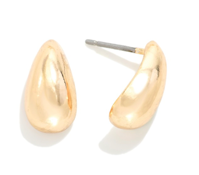 Sleek Teardrop Earrings - Gold