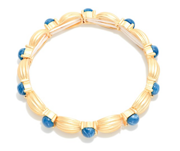 Dome Detail Bangle - Blue