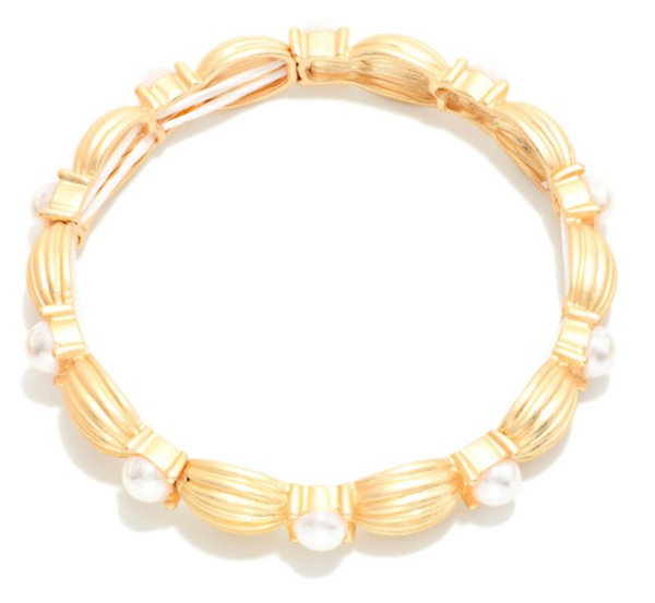 Dome Detail Bangle - White