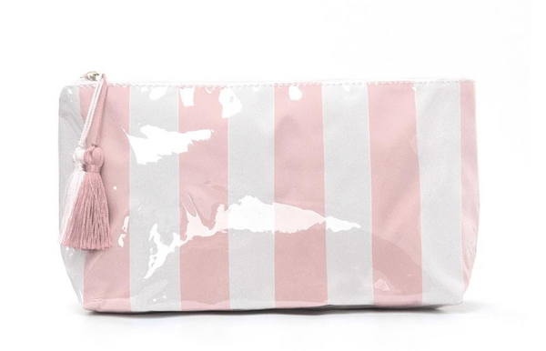 Pretty Stripe Pouch - Pink