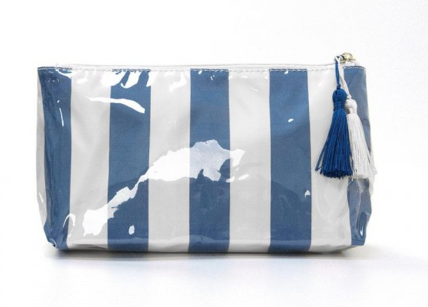 Pretty Stripe Pouch - Navy