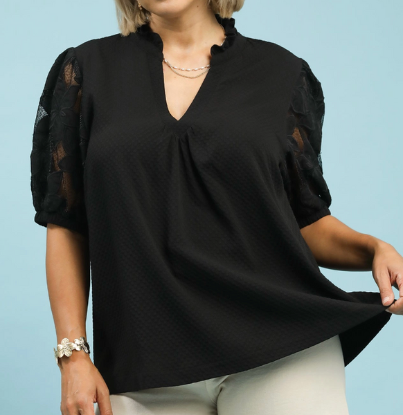 Lace & Lovely Blouse - Black