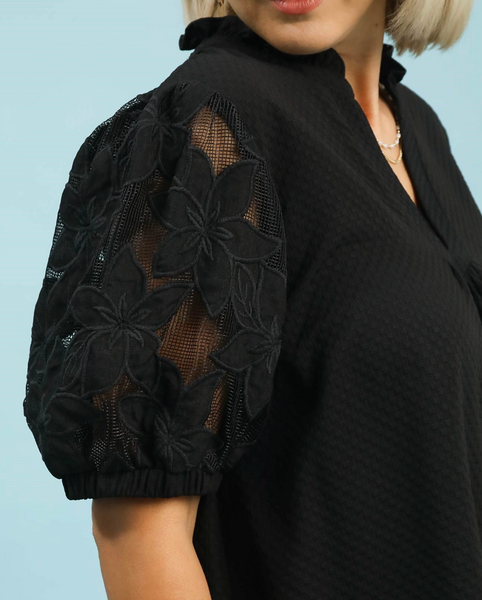 Lace & Lovely Blouse - Black