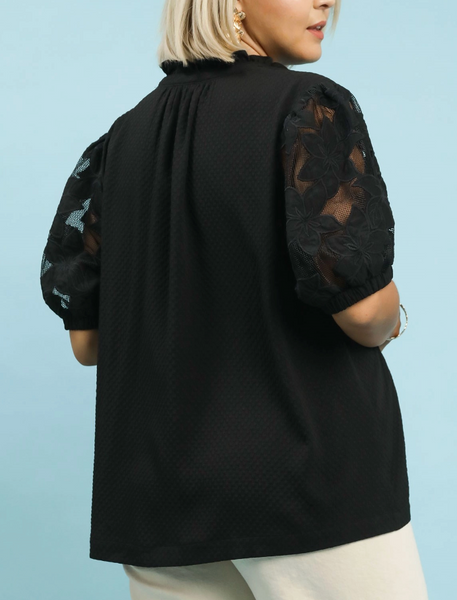 Lace & Lovely Blouse - Black