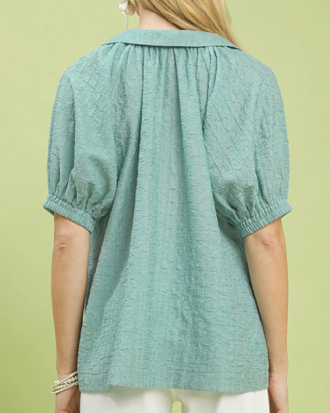Simply Sweet Blouse - Misty Blue
