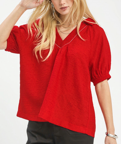 Simply Sweet Blouse - Red