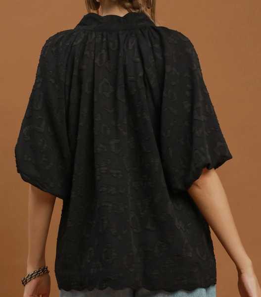 Pretty Puff Blouse - Black