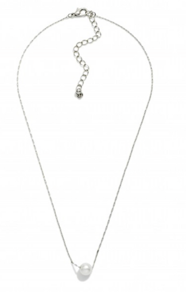 Pearl Petite Necklace - Silver