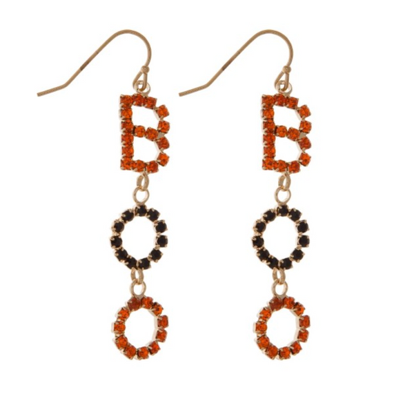 Boo Rhinestone Earrings