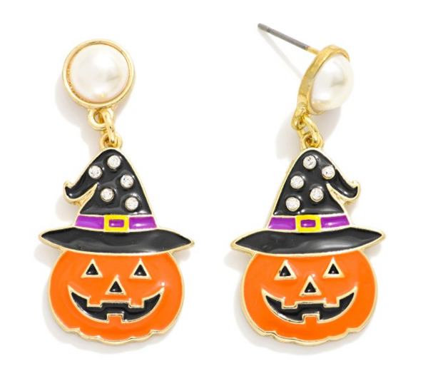 Pearl Pumpkin Earrings