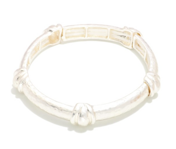 Pretty Layered Bangle - Silver