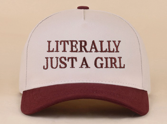 Literally Just A Girl Cap - Burgundy