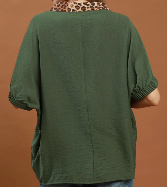 Fall Into Style Blouse - Olive