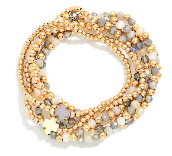 Sacred Spark Bracelet Stack - Gray