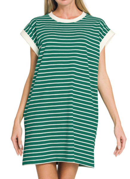 Sunny Stripes Dress - Green