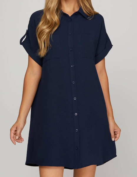 The Sunday Stroll Dress - Navy