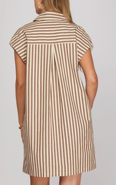 Life At Ease Dress - Brown