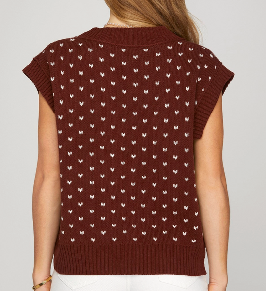 Simply Yours Sweater Vest - Wine