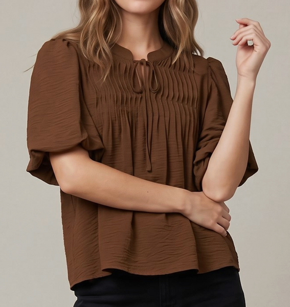 Sweet Moment Top - Brown
