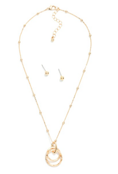 Hoop Nest Necklace - Gold