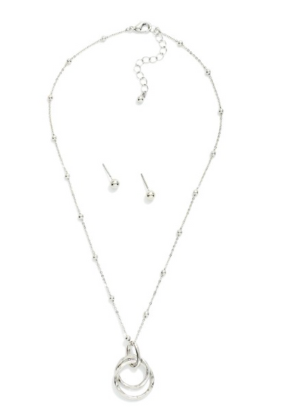 Hoop Nest Necklace - Silver