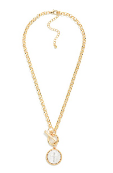 Blessed Cross Necklace - Gold