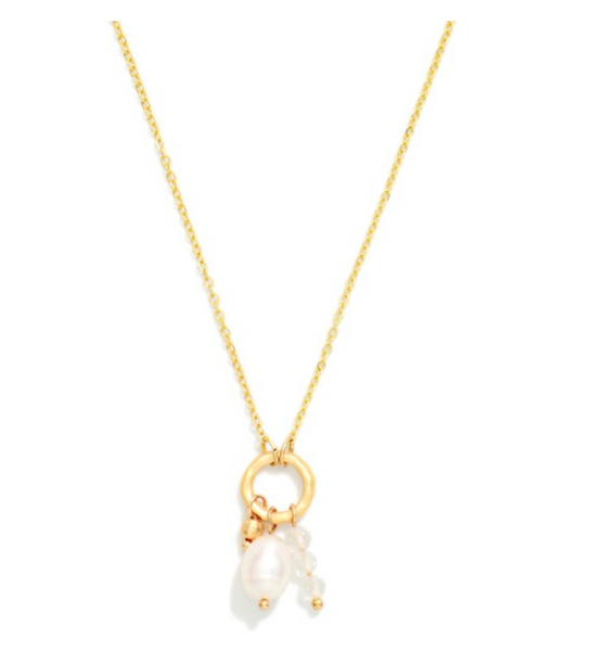 Charmed Pearl Necklace - Crystal