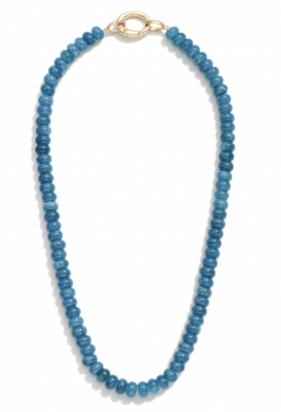 Sweet Stone Beaded Necklace - Teal