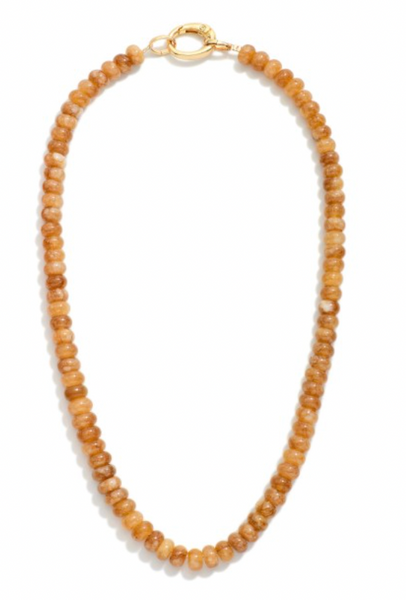 Sweet Stone Beaded Necklace - Brown