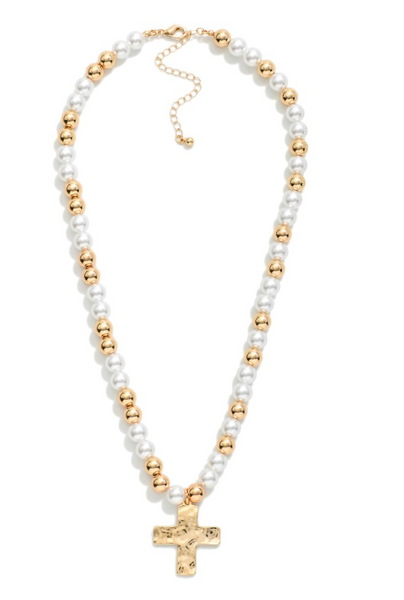 Blessed Beaded Cross Necklace