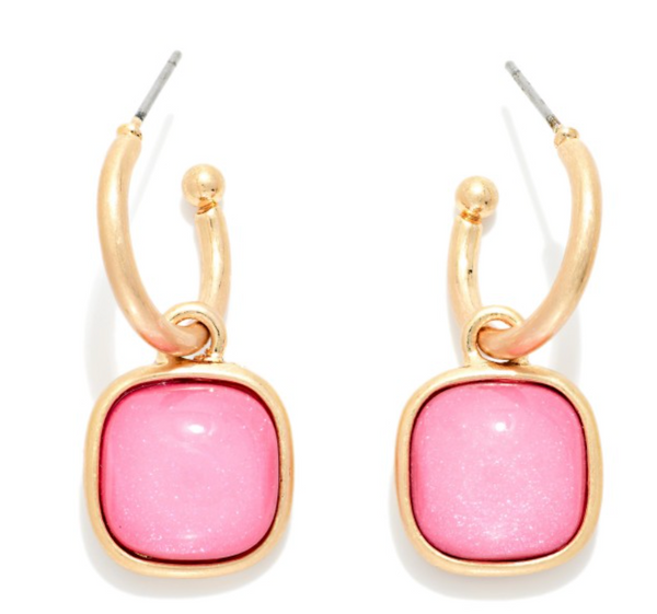 Glitter & Glow Earrings - Pink