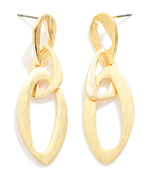 Modern Muse Drop Earrings - Gold